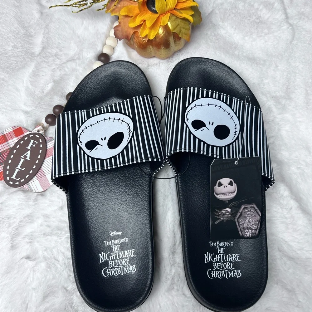 Disney Black and White Nightmare Before Christmas Slippers